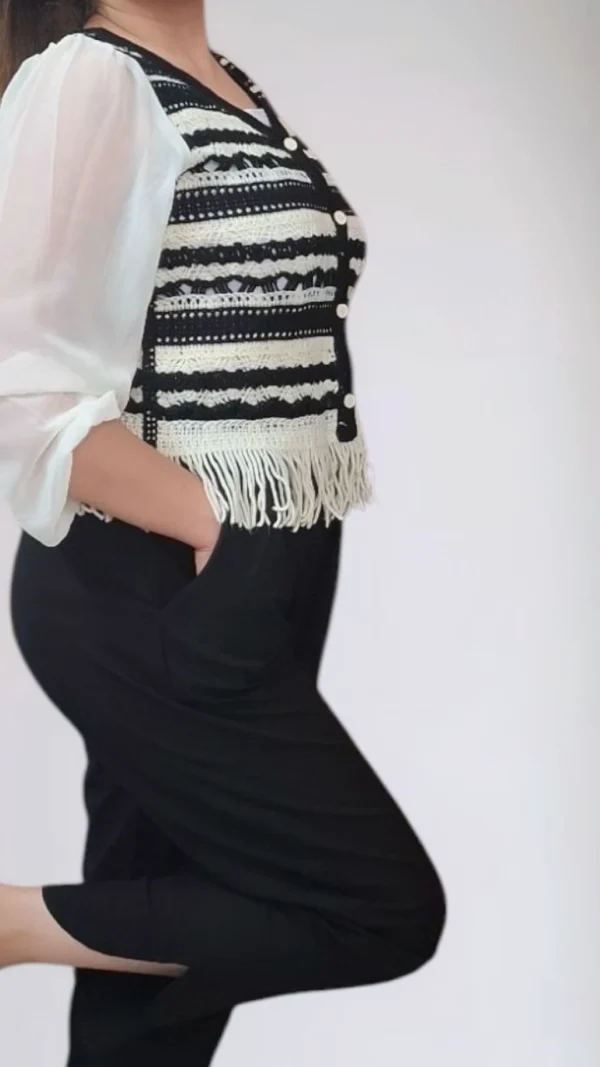 شومیز قلاب بافی - تصویر 3